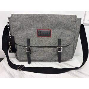 NWT Chick-fil-a RARE Laptop Messenger Bag Center Logo Grey